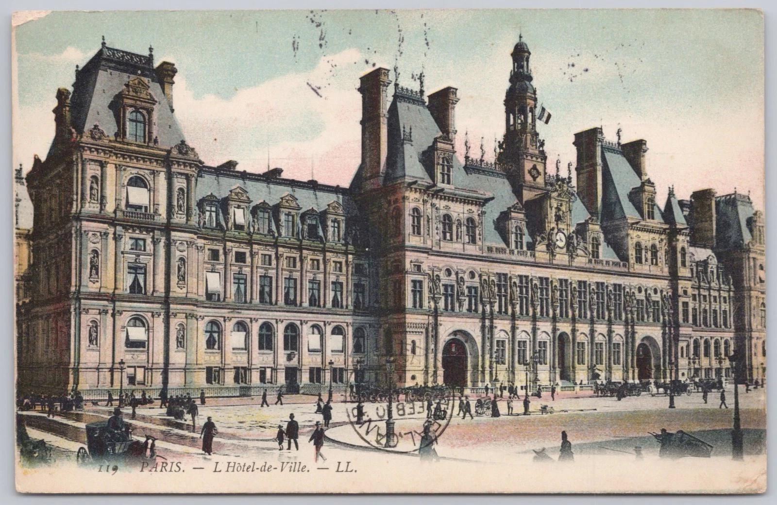 法国巴黎：从三张明信片看巴黎市政厅